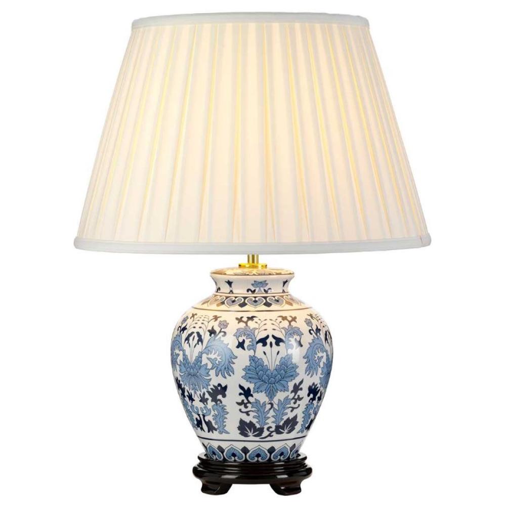 klasszikus kek mintas asztali lampa kezzel festett keramia elegans nappali vilagitas mediterran ejjeliszekreny haloszoba ernyos textil rusztikus vintage lampak lameridiana lakberendezesi uzlet.jpg